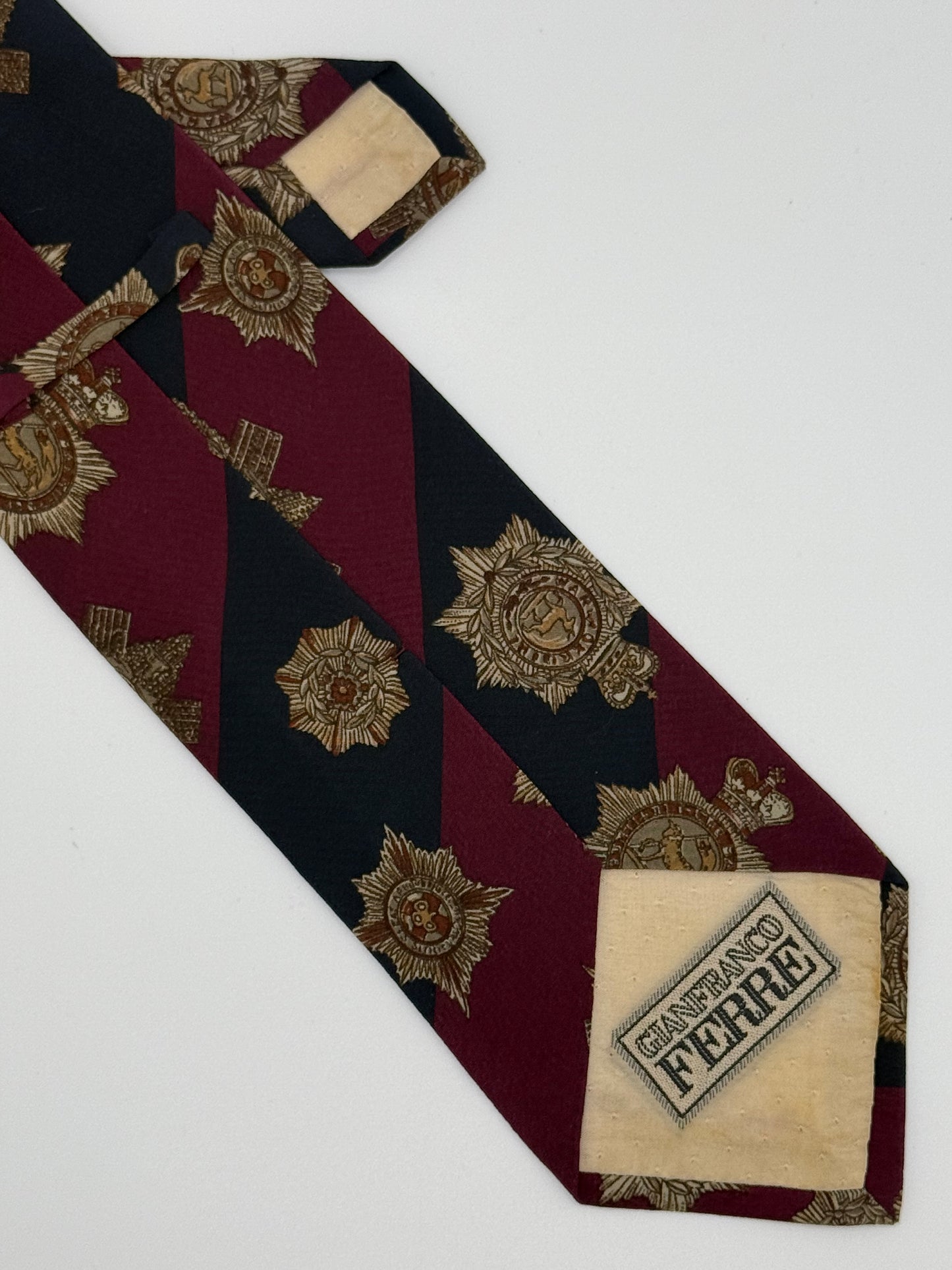 Regimental Mantero silk tie