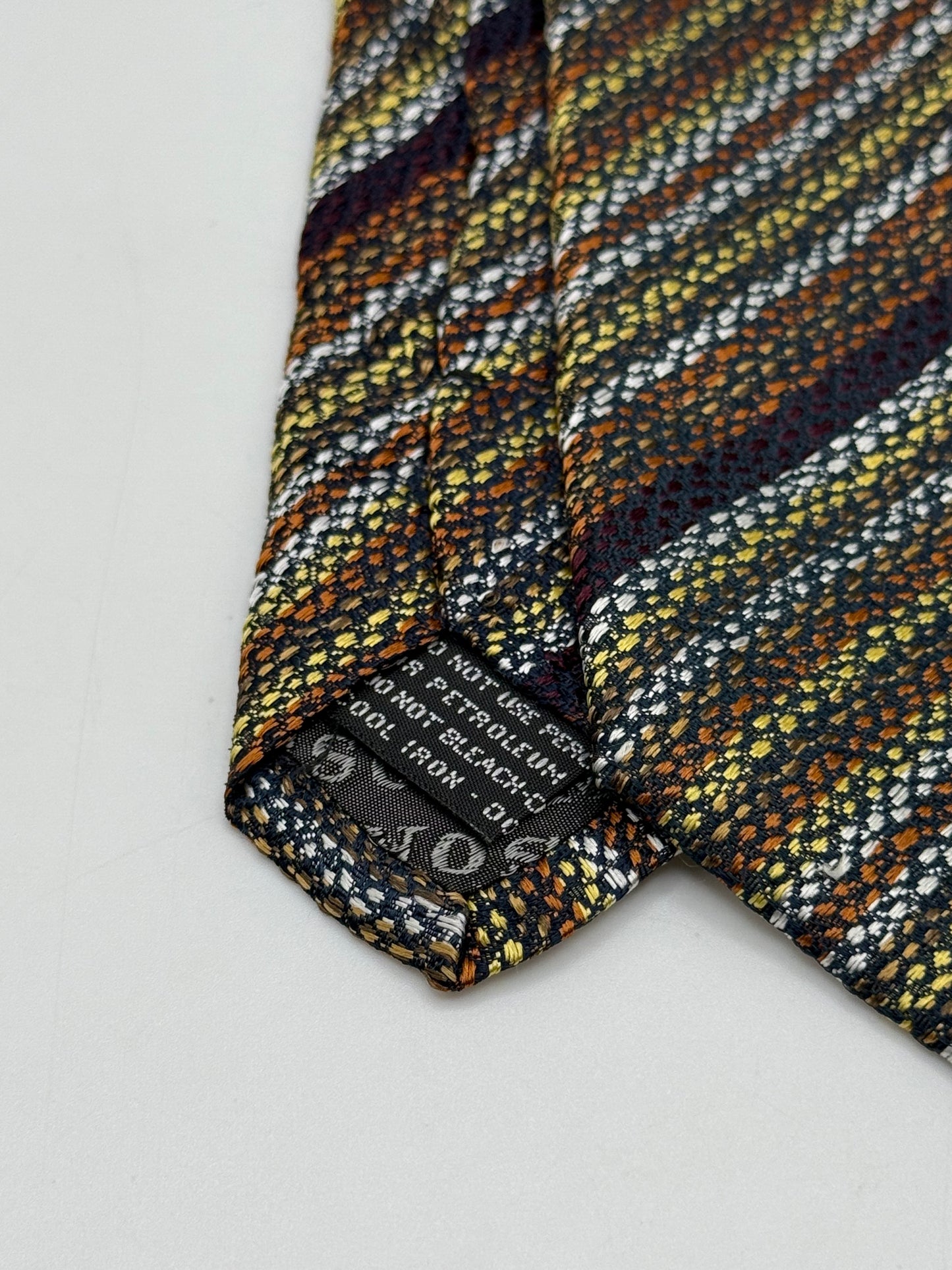 Multicolor stripes jacquard silk tie