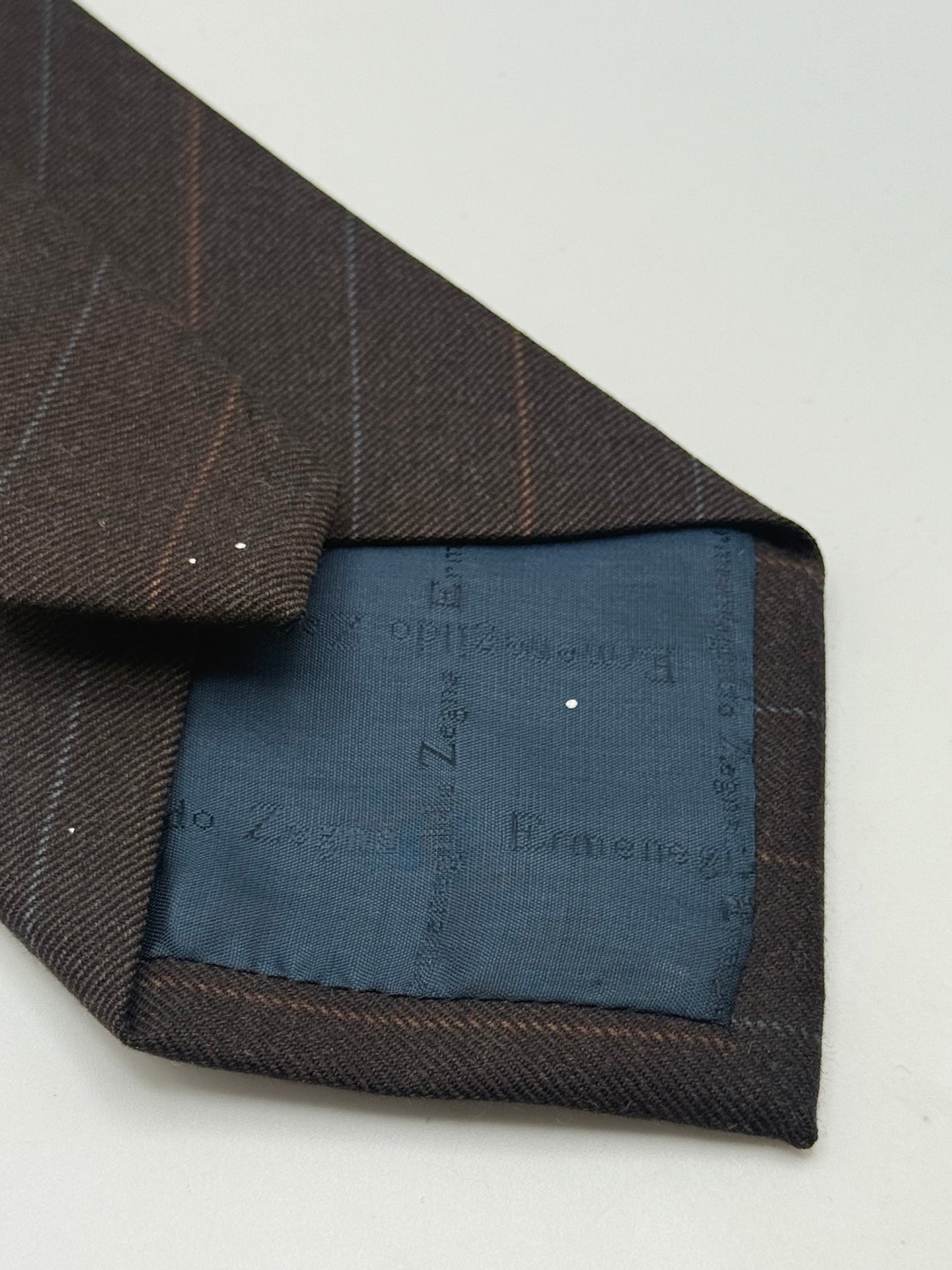Brown wool tie