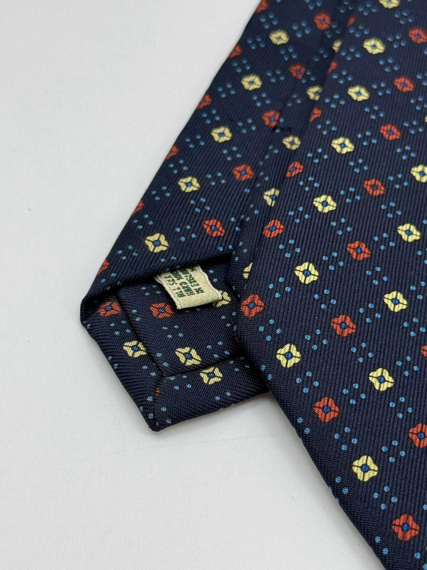 Dark blue twill silk tie