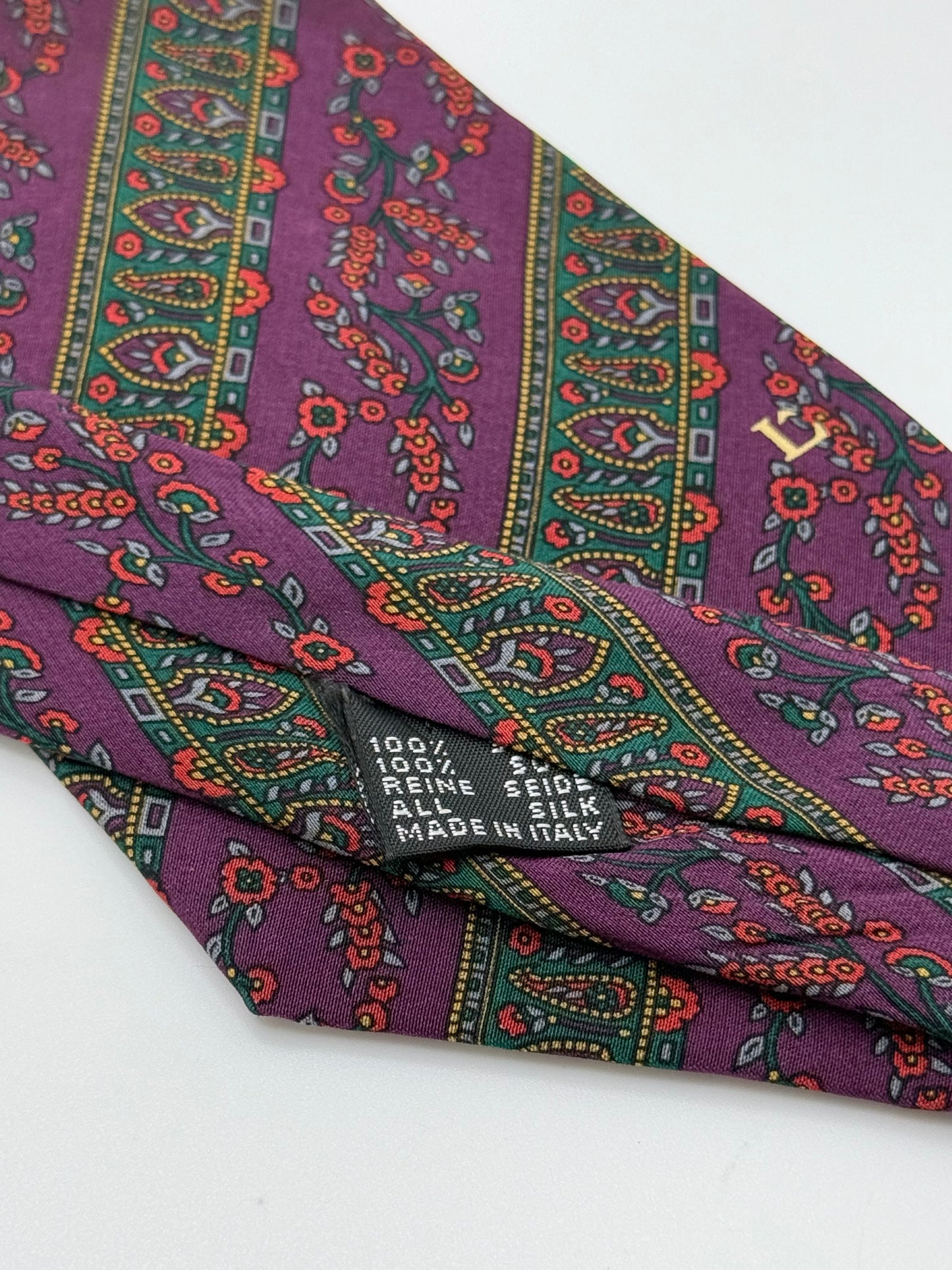 Small flower silk tie