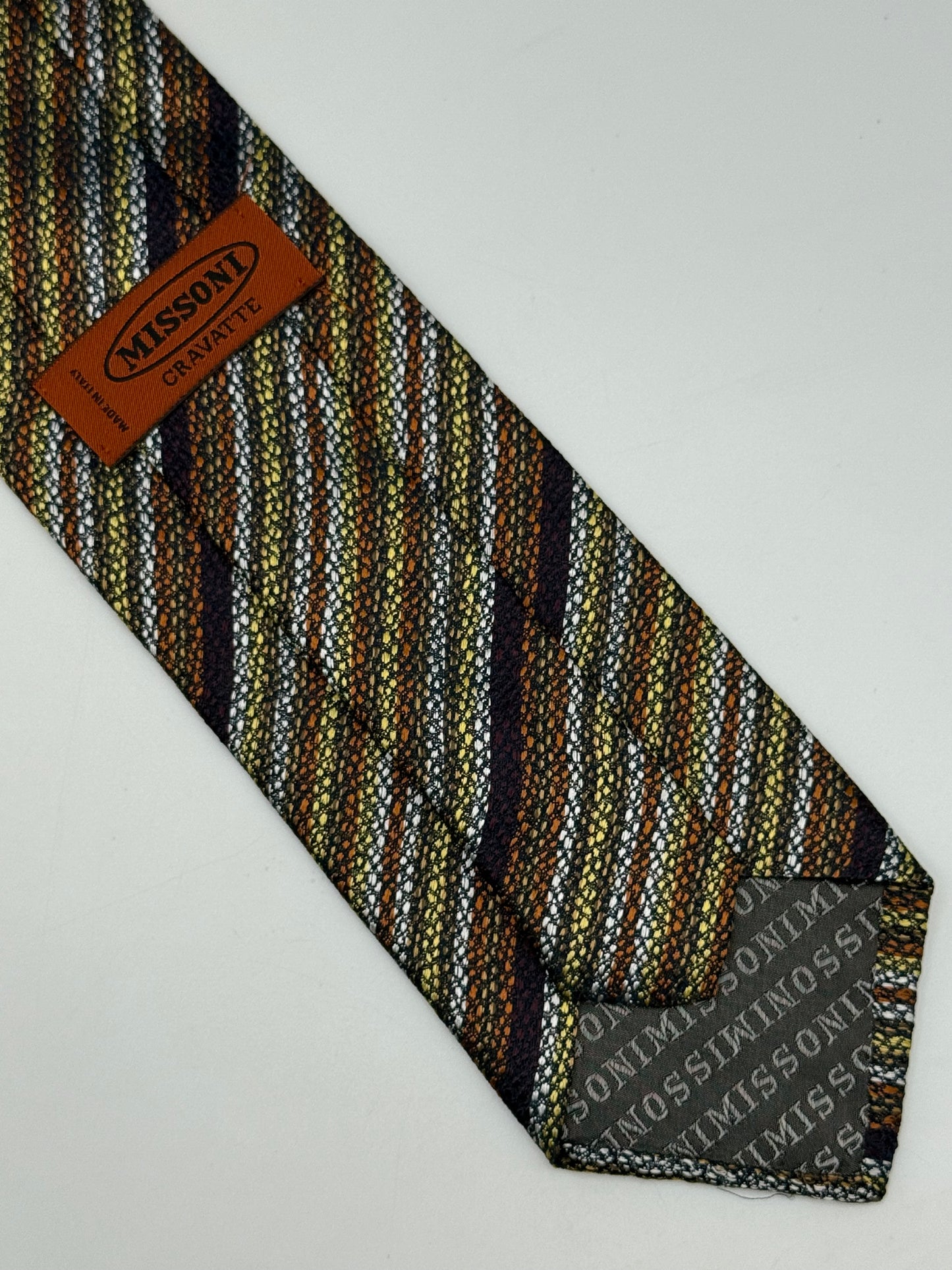 Multicolor stripes jacquard silk tie