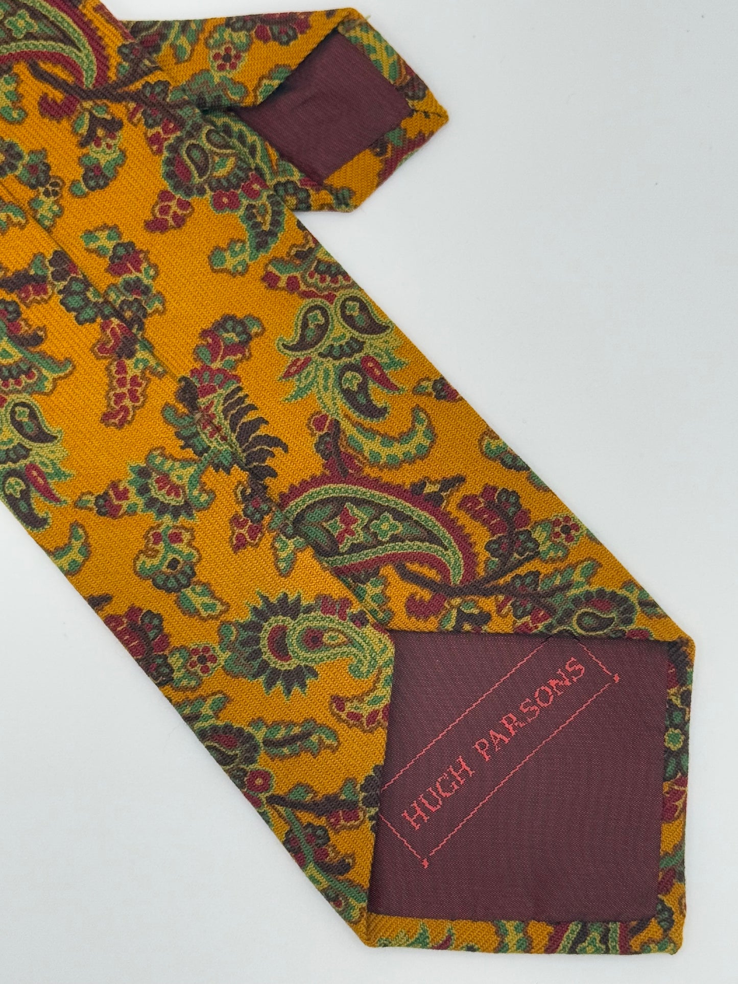 Yellow wool pasley tie