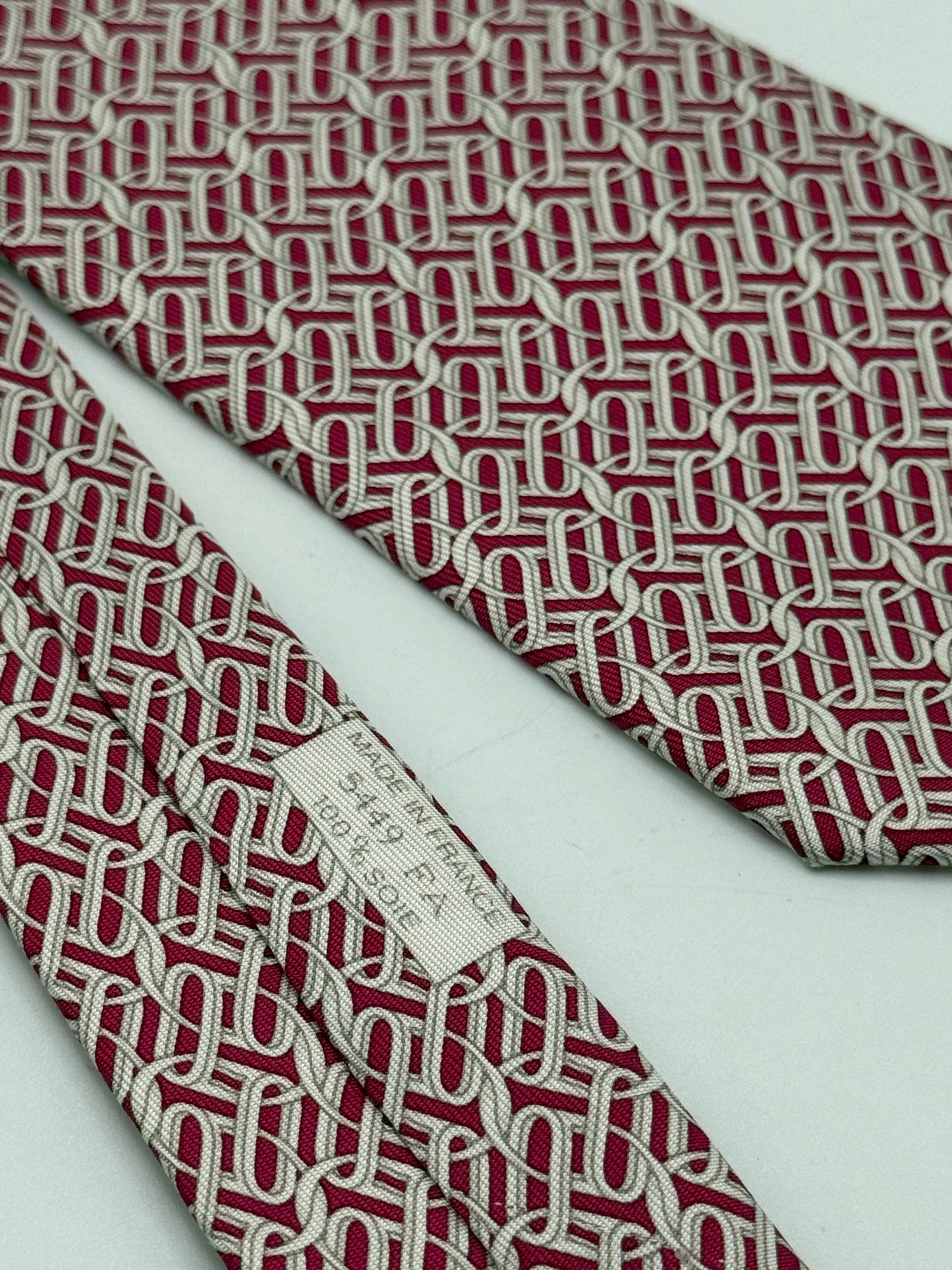 Burgundy twill silk tie