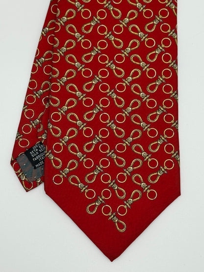 Burgundy twill silk tie