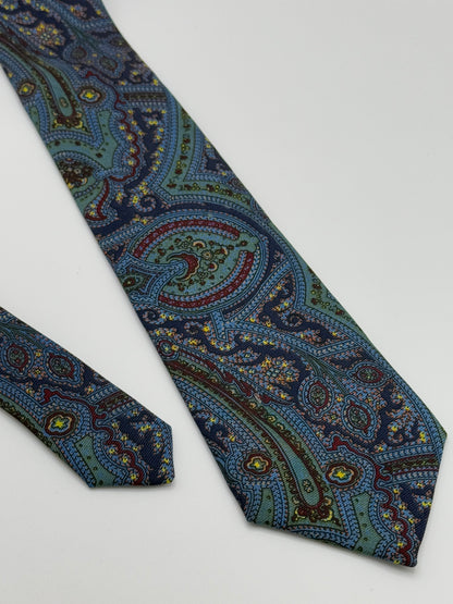 Cashmere pattern silk twill tie
