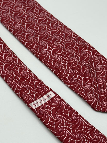 Red 7-Fold silk tie