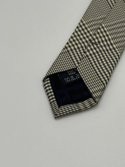 Check silk tie