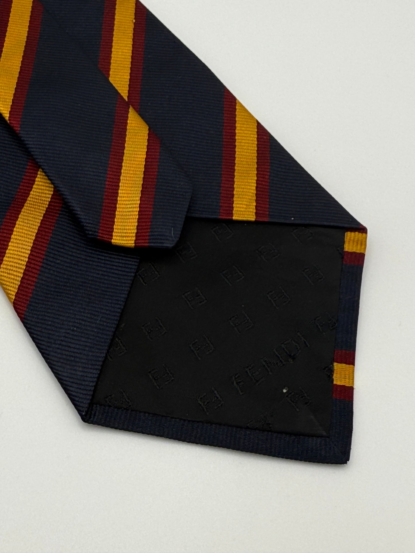 Black regimental silk twill tie