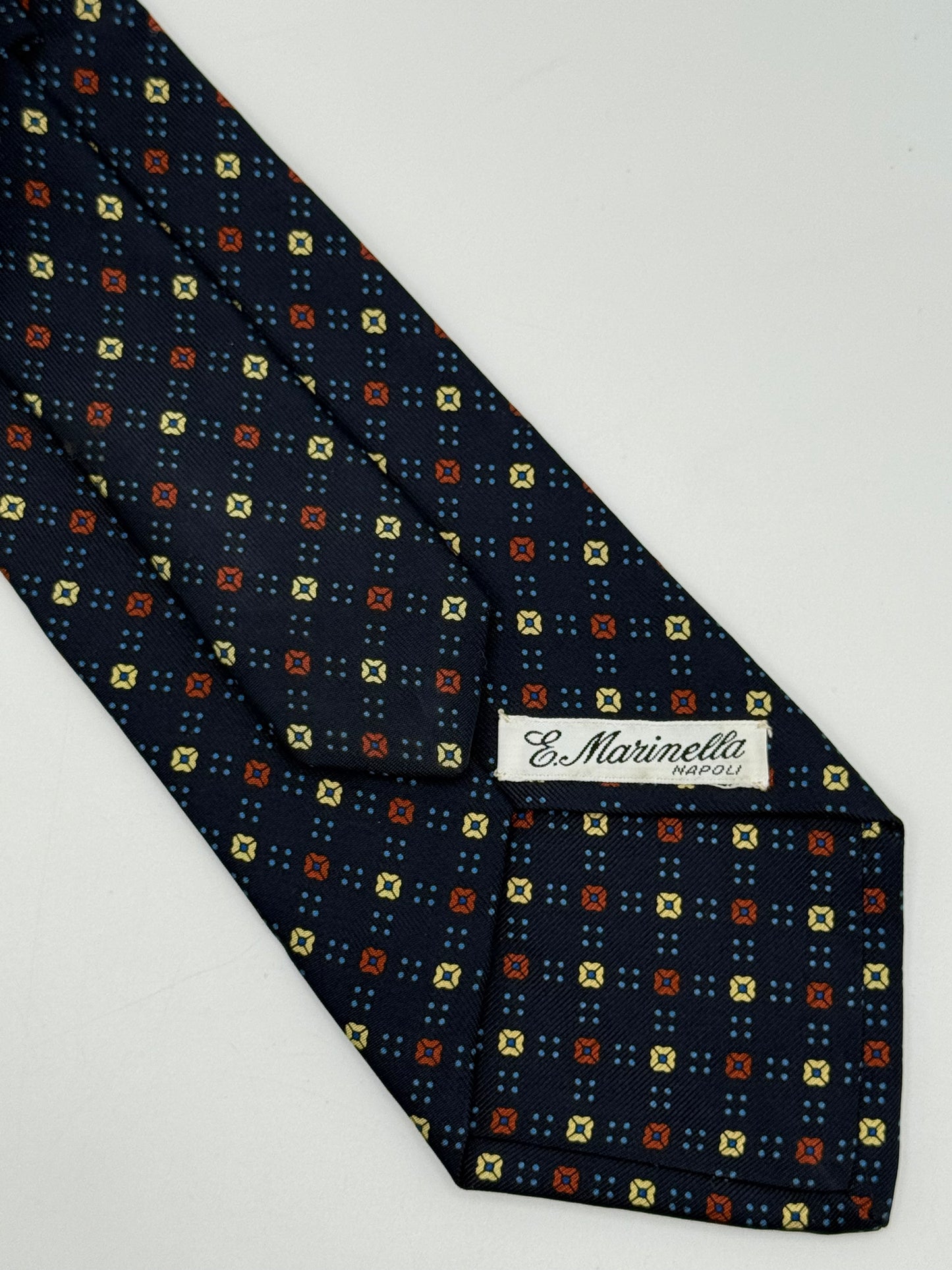 Dark blue twill silk tie