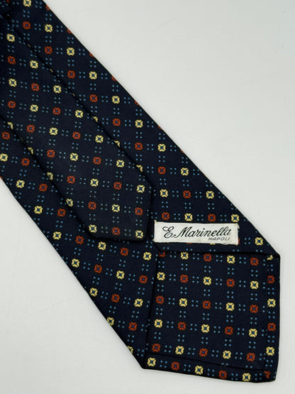Dark blue twill silk tie