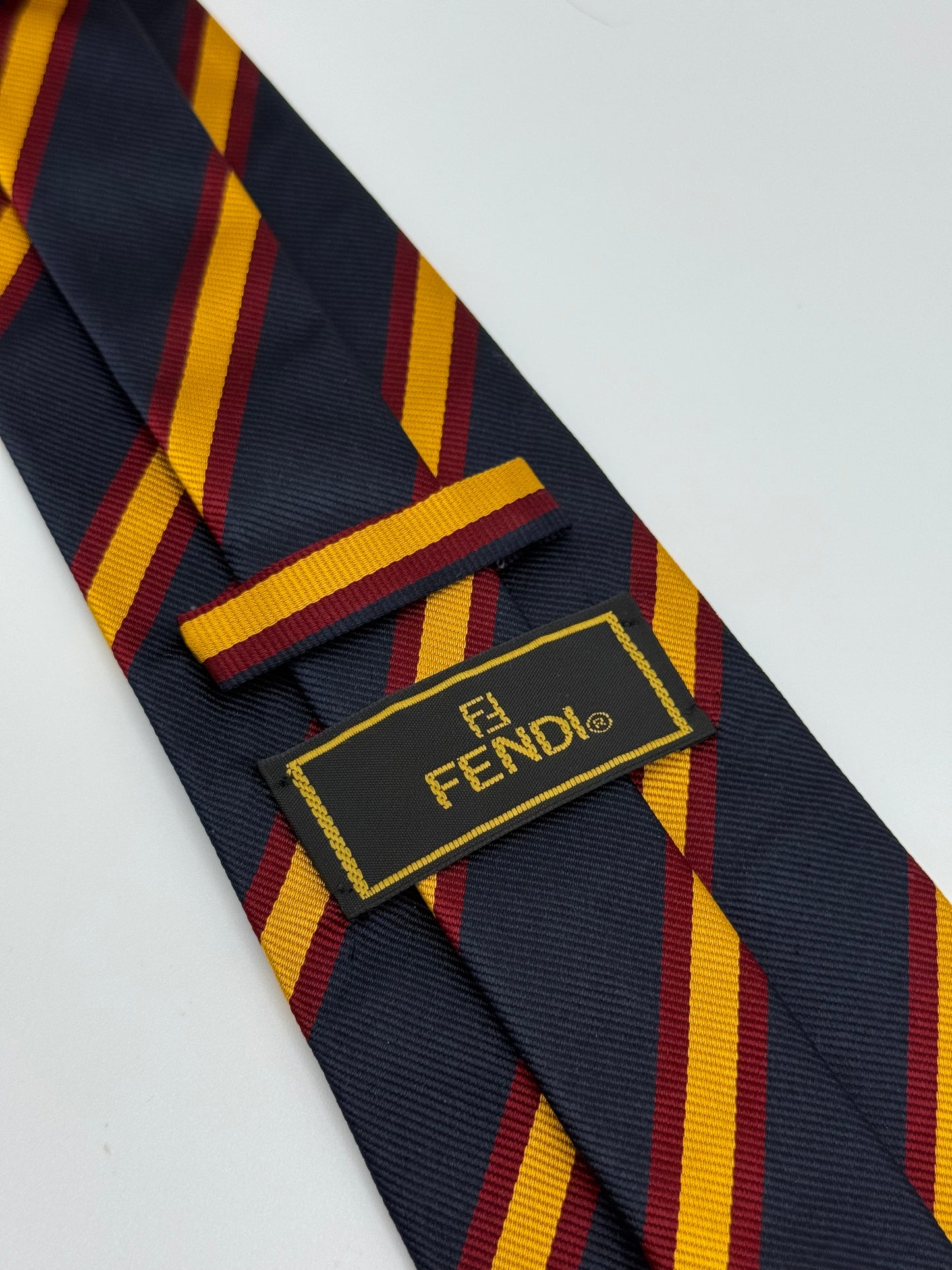 Black regimental silk twill tie