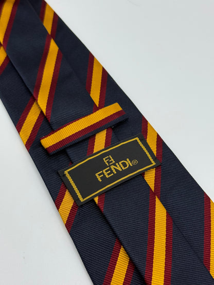 Black regimental silk twill tie