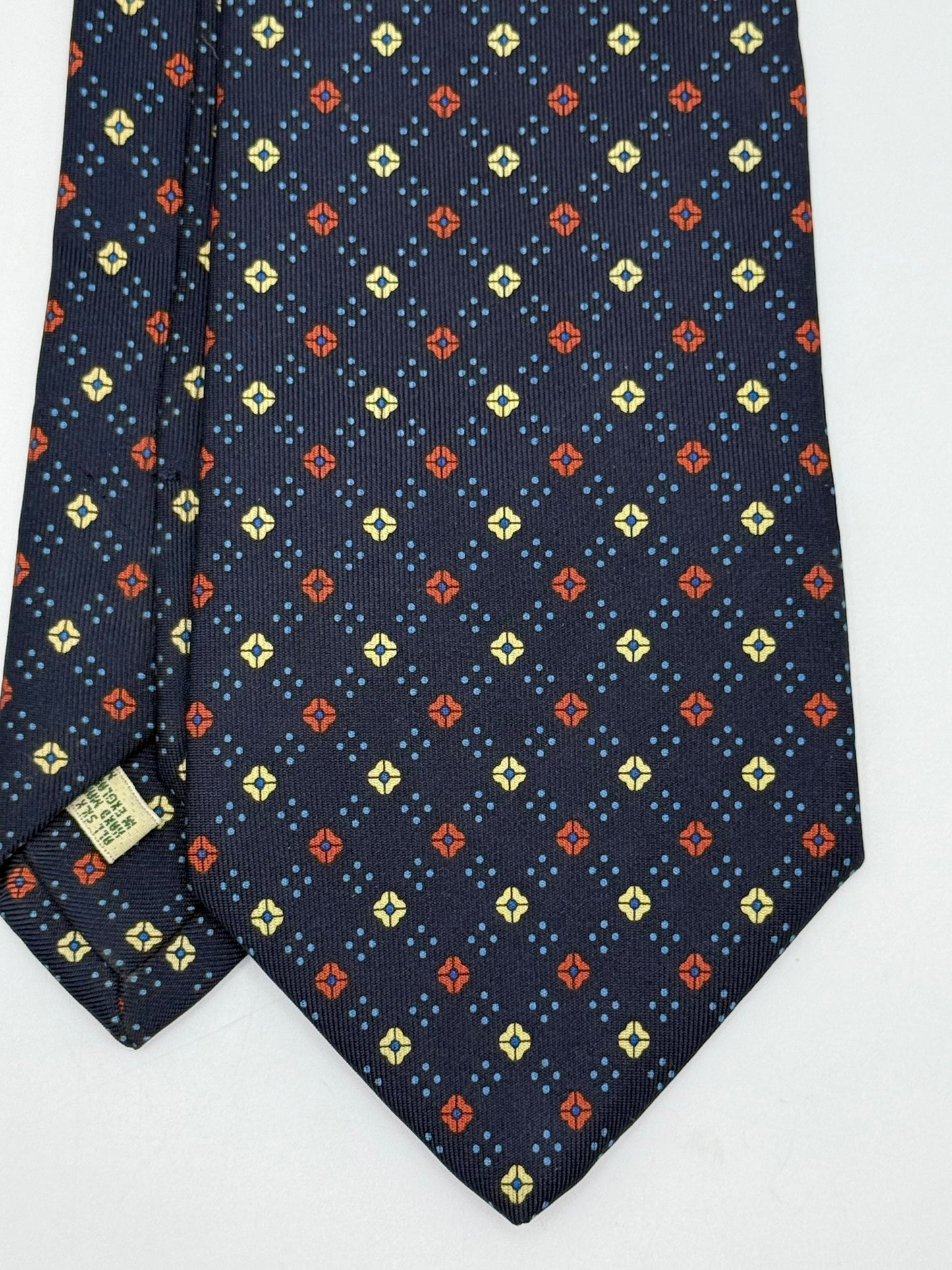 Dark blue twill silk tie