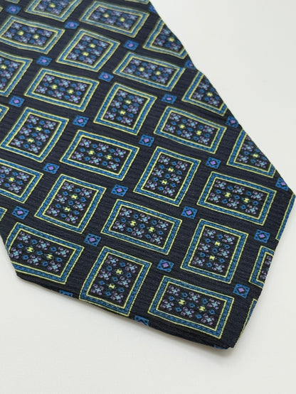 Dark blue silk tie