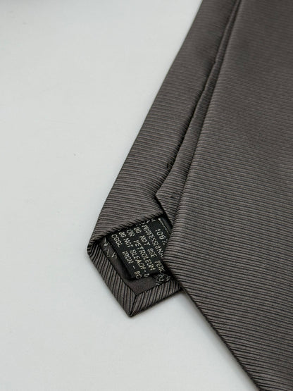 Grey jacquard silk tie