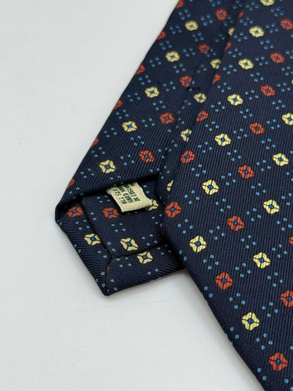 Dark blue twill silk tie