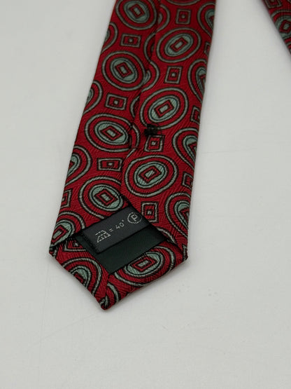 Burgundy satin silk tie