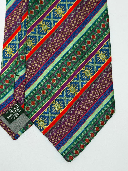Multicolor jacquard silk tie