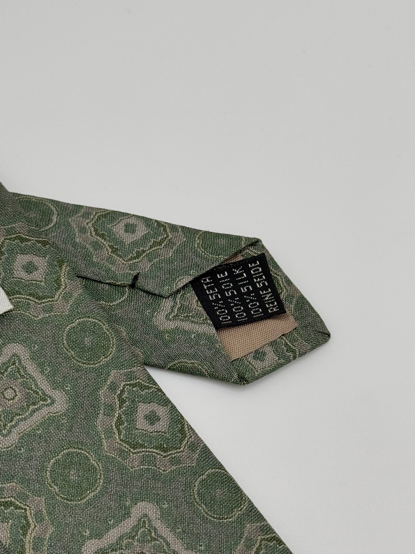 Light green silk tie