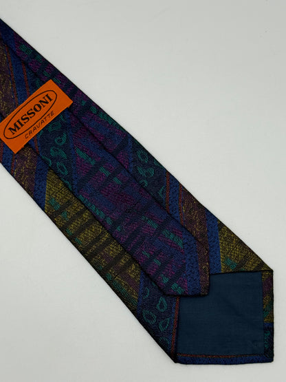 Multicolor silk tie