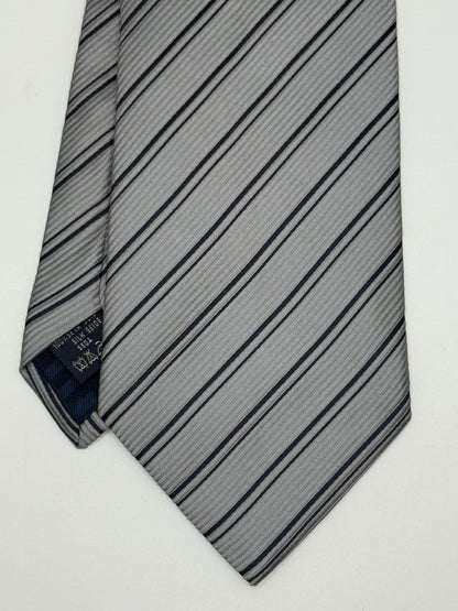 Grey jacquard silk tie