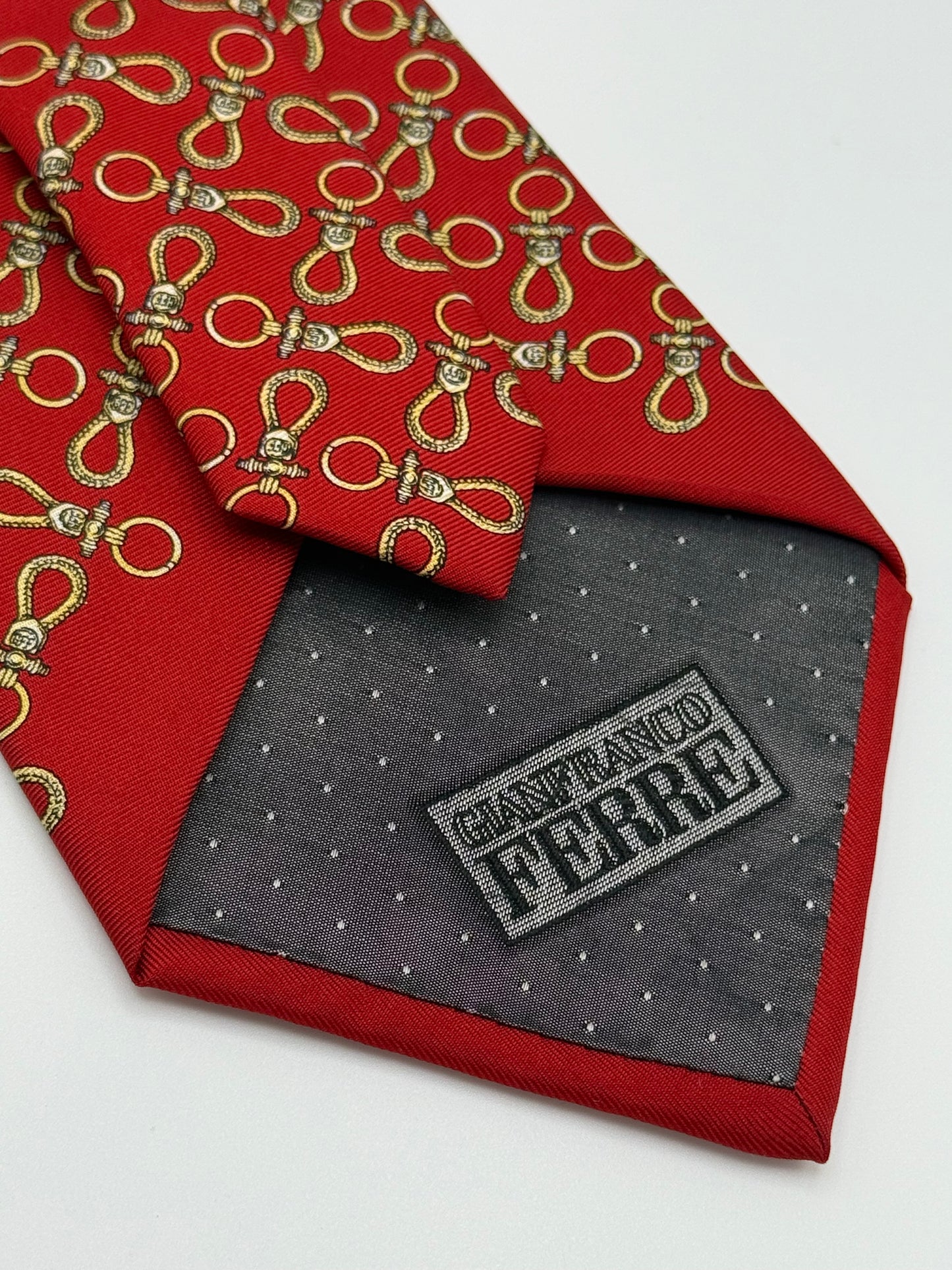 Burgundy twill silk tie