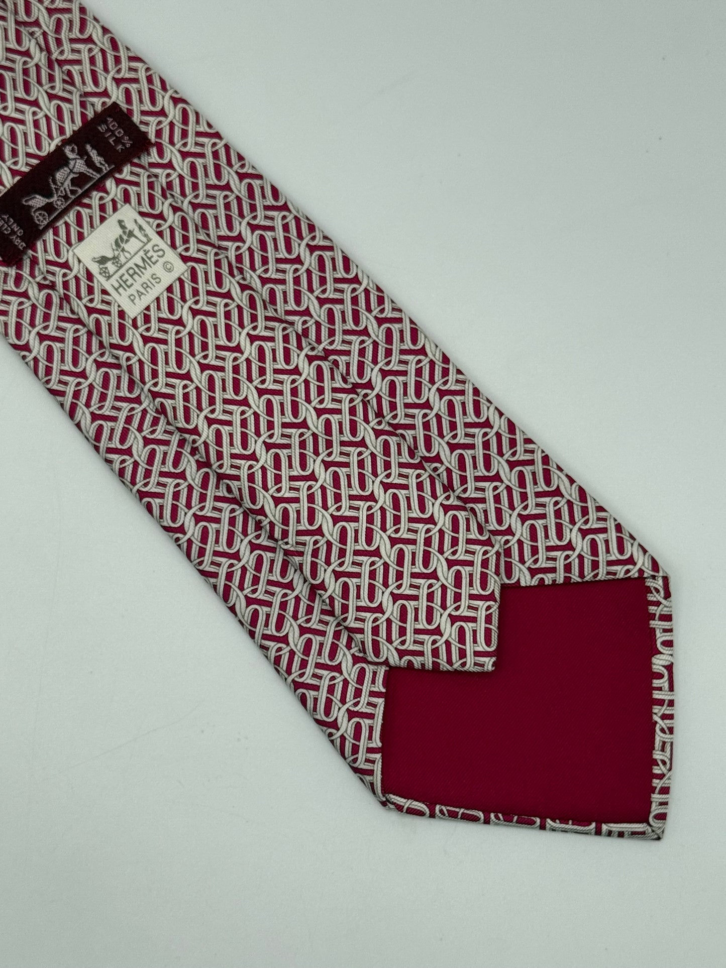 Burgundy twill silk tie