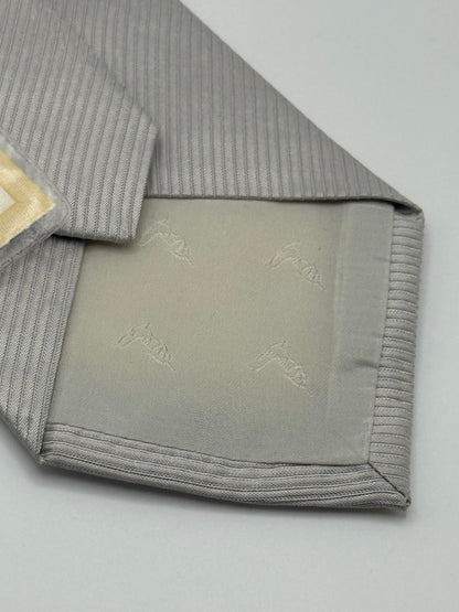 Grey jacquard silk tie