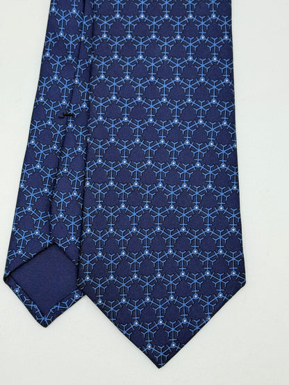 Dark blue silk twill tie