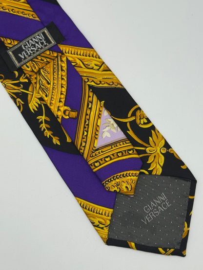 Baroque vintage silk tie