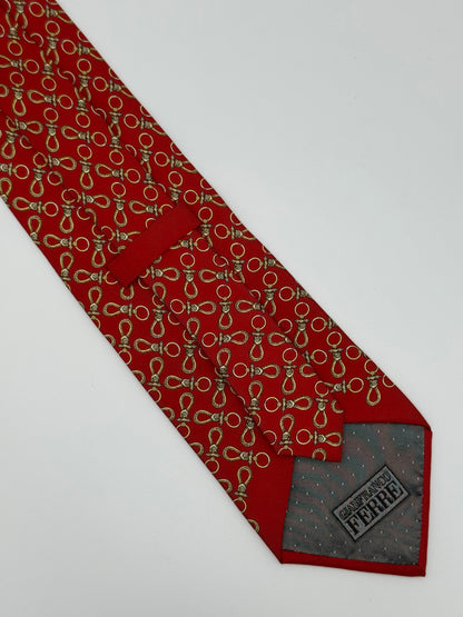 Burgundy twill silk tie