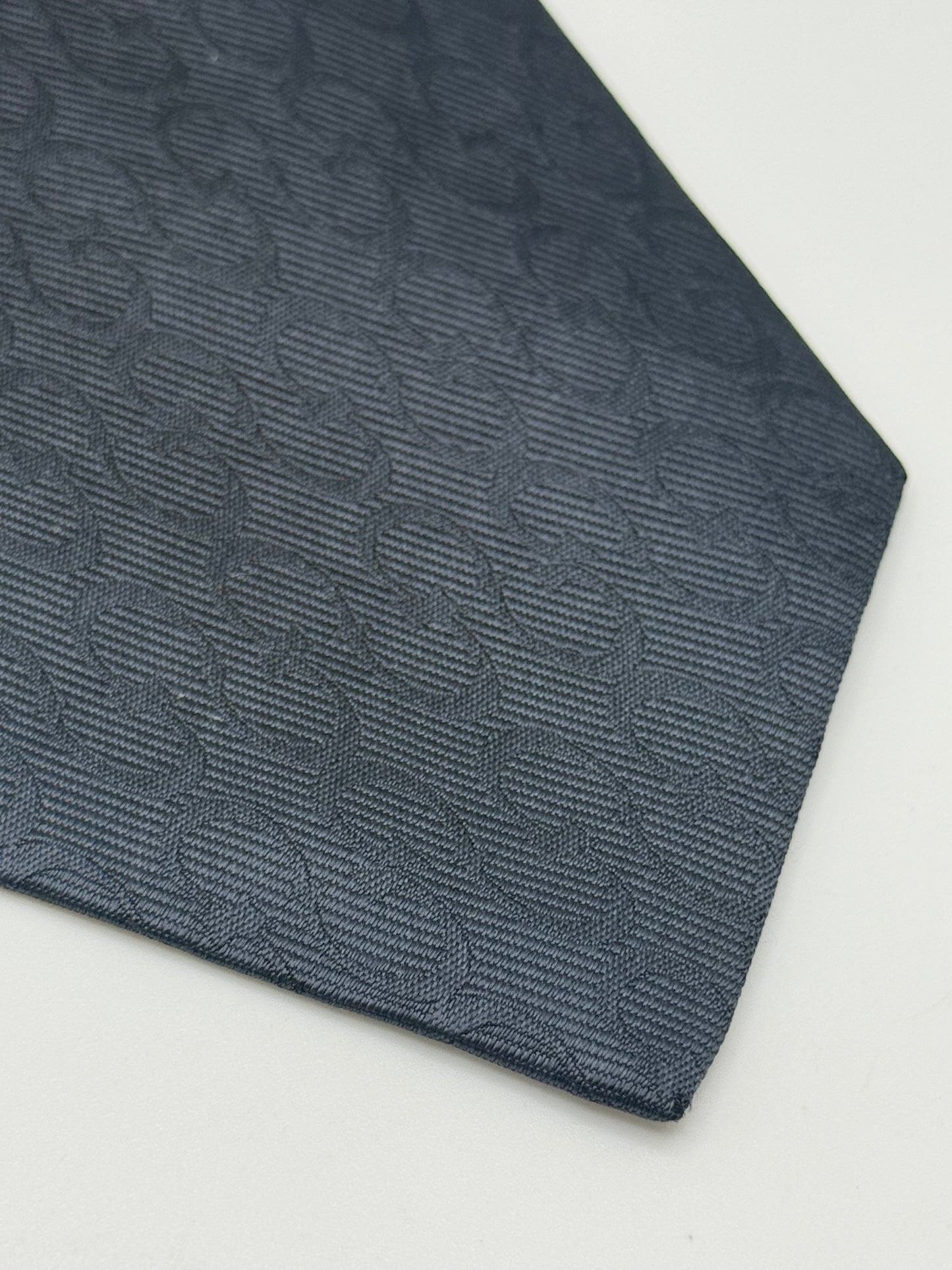 Dark grey jacquard GG silk tie