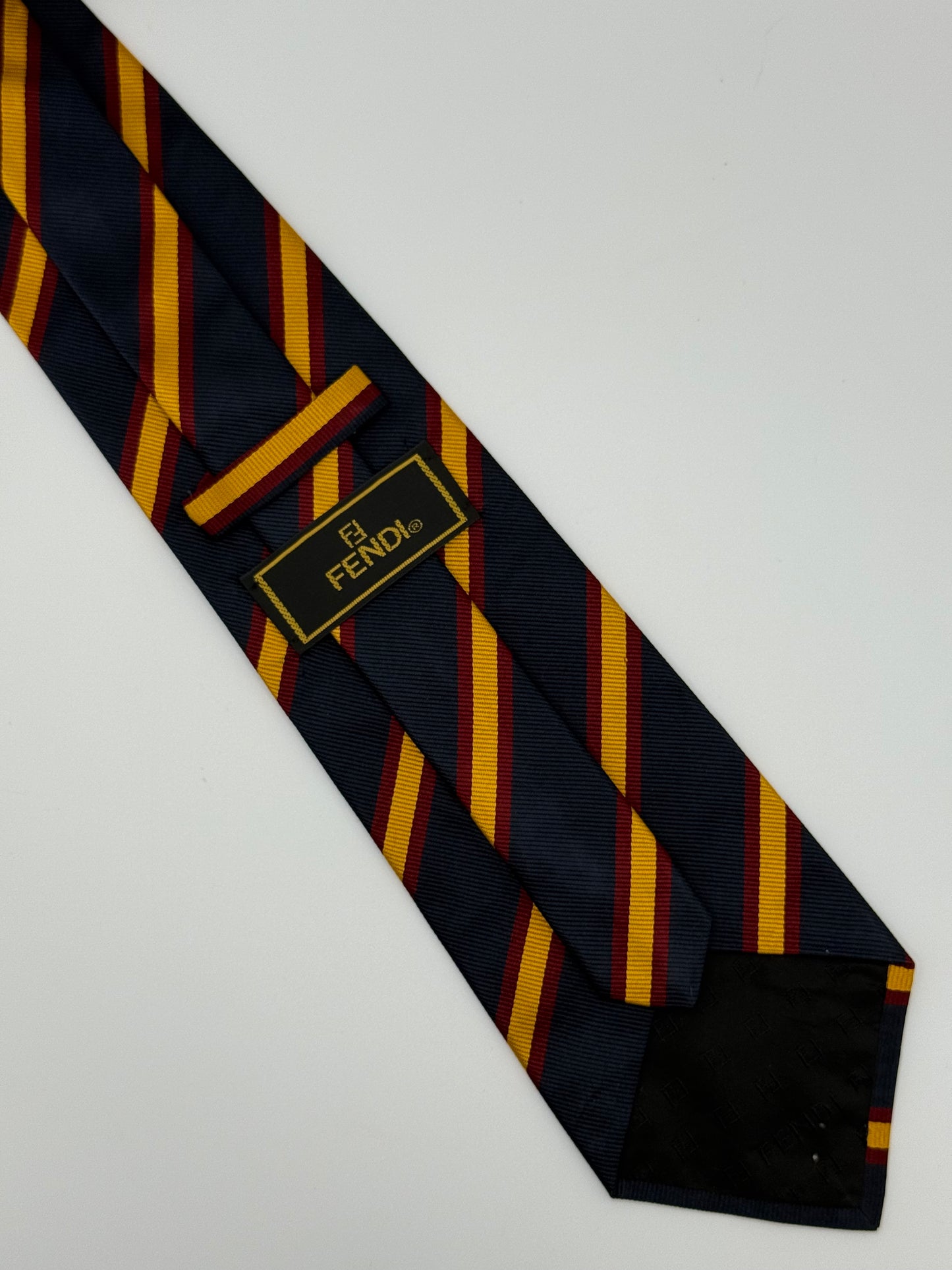 Black regimental silk twill tie