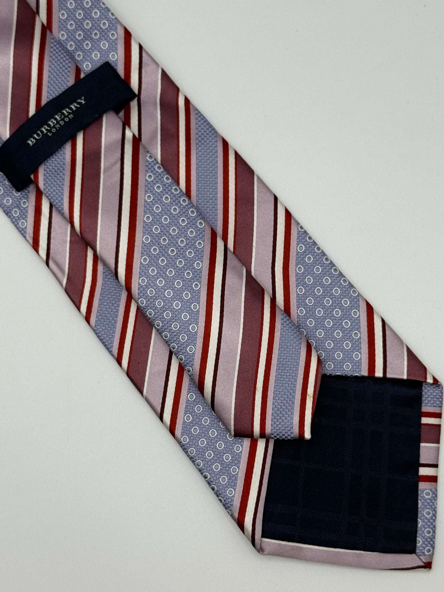 Blue jacquard silk tie