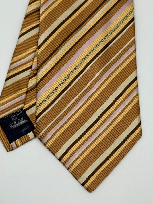 Multicolor stripes twill silk tie