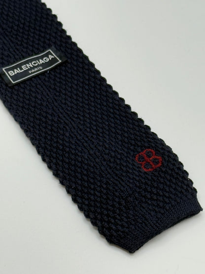 Dark blue tricot tie