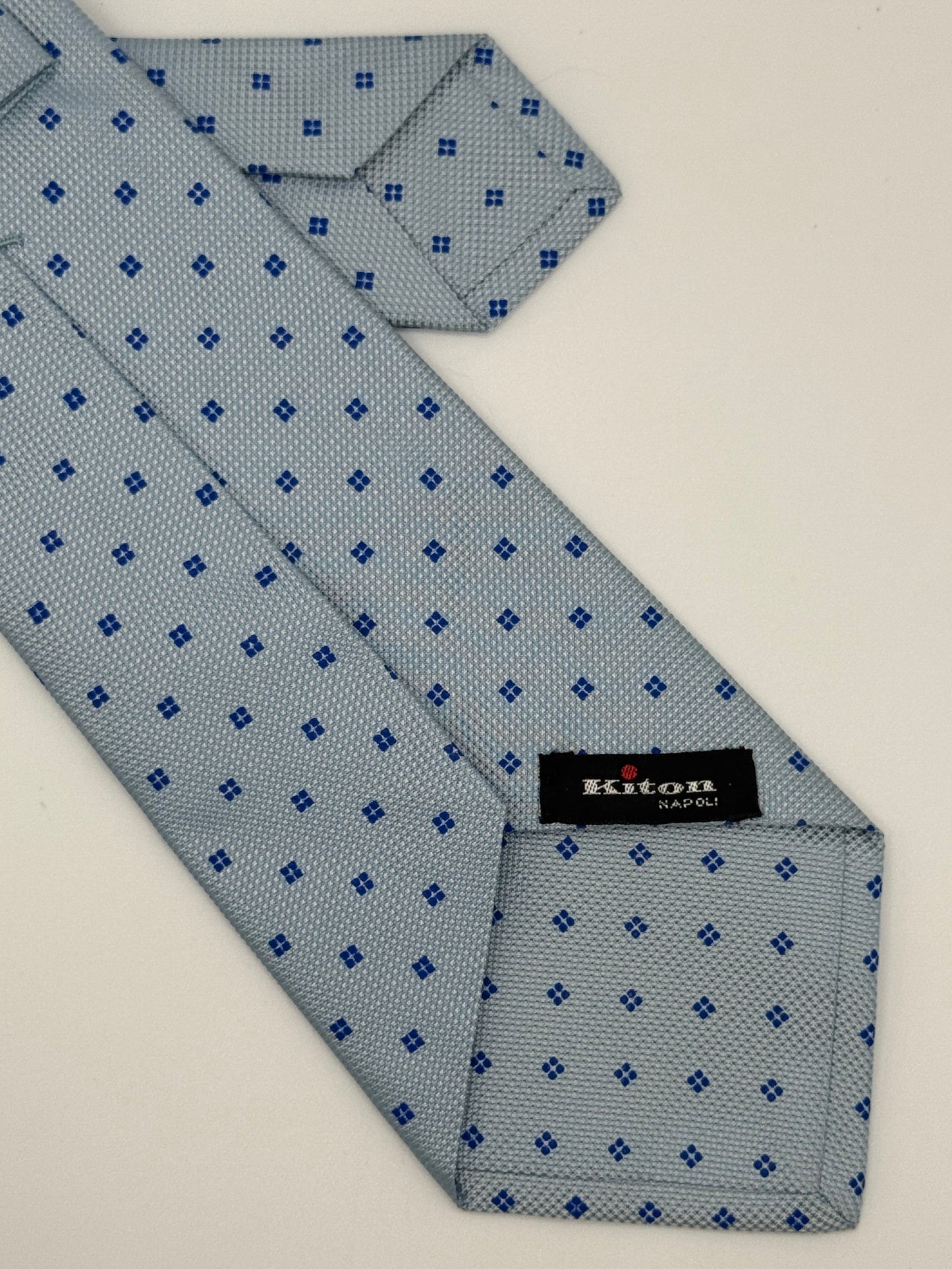 Blue jacquard silk tie