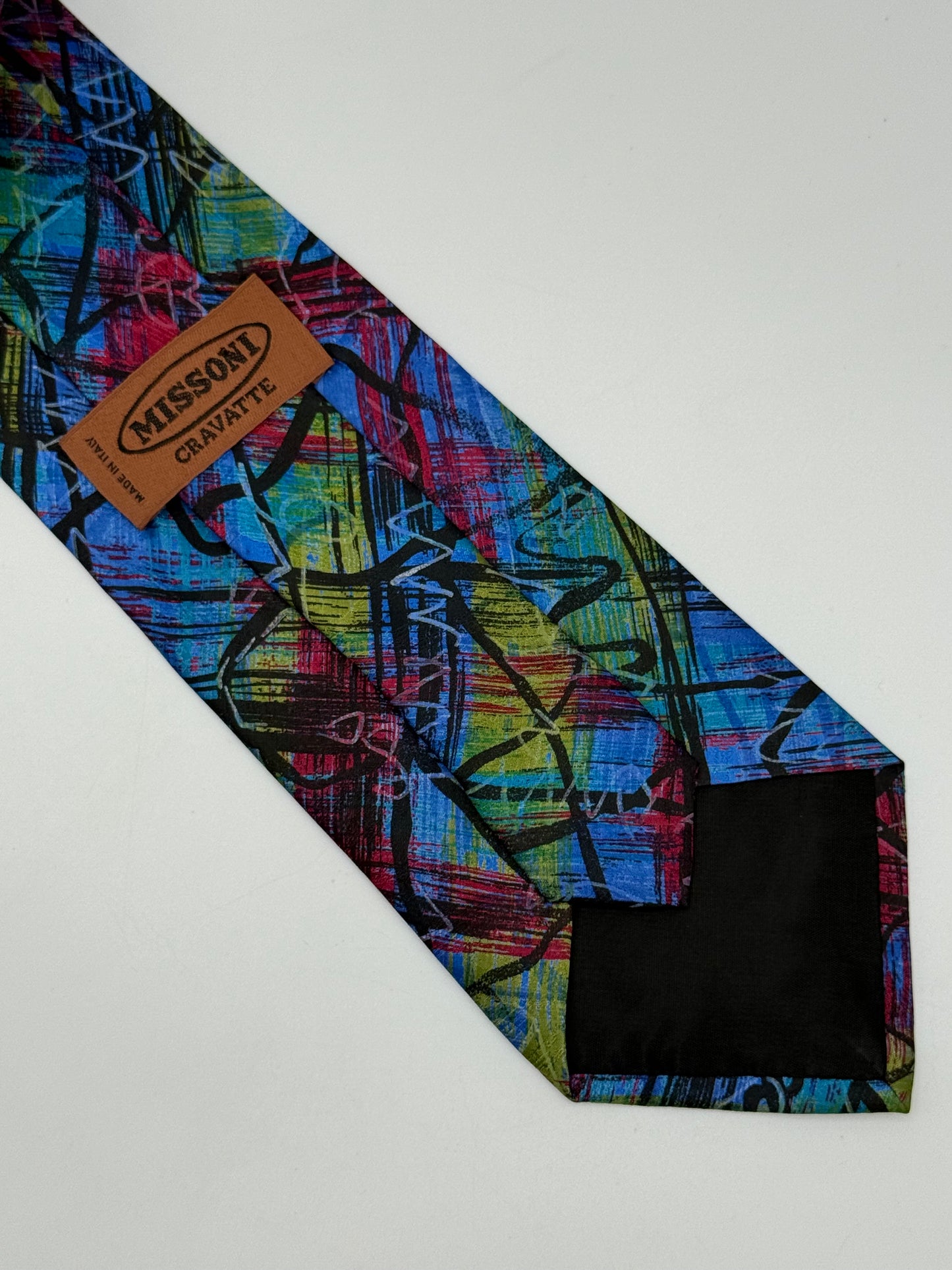 Multicolor silk tie