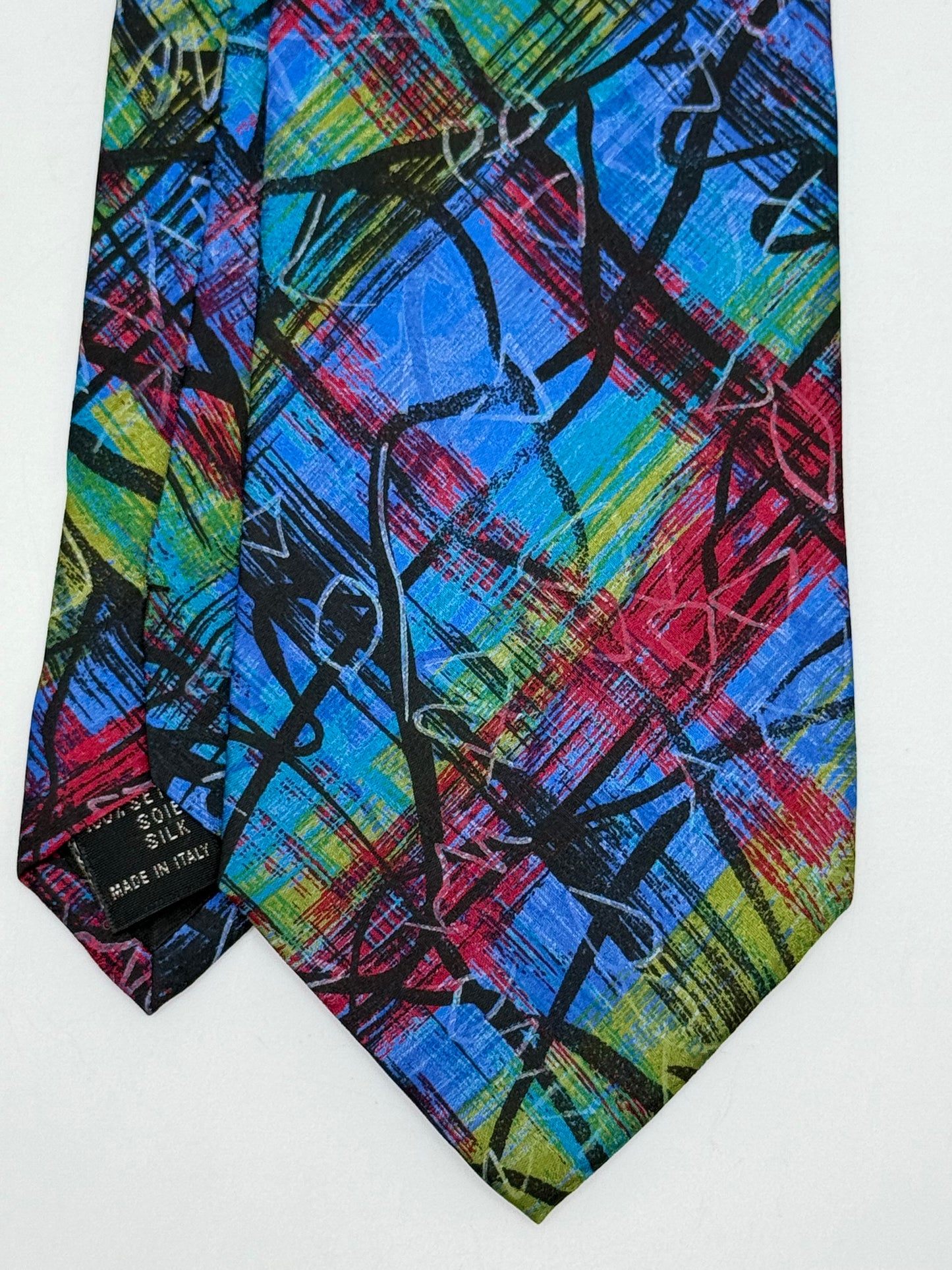 Multicolor silk tie