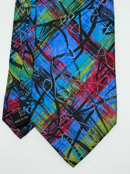 Multicolor silk tie