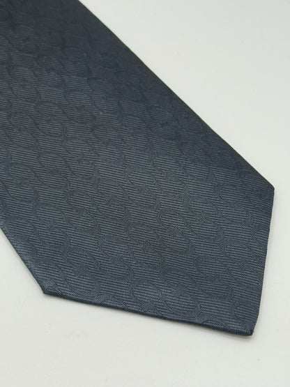 Dark grey jacquard GG silk tie
