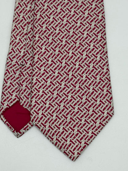 Burgundy twill silk tie
