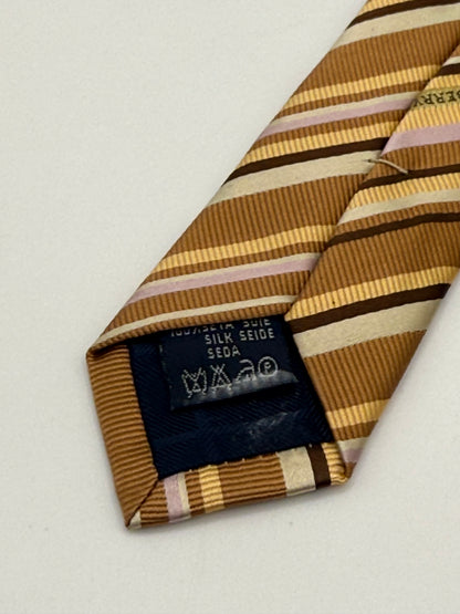 Multicolor stripes twill silk tie