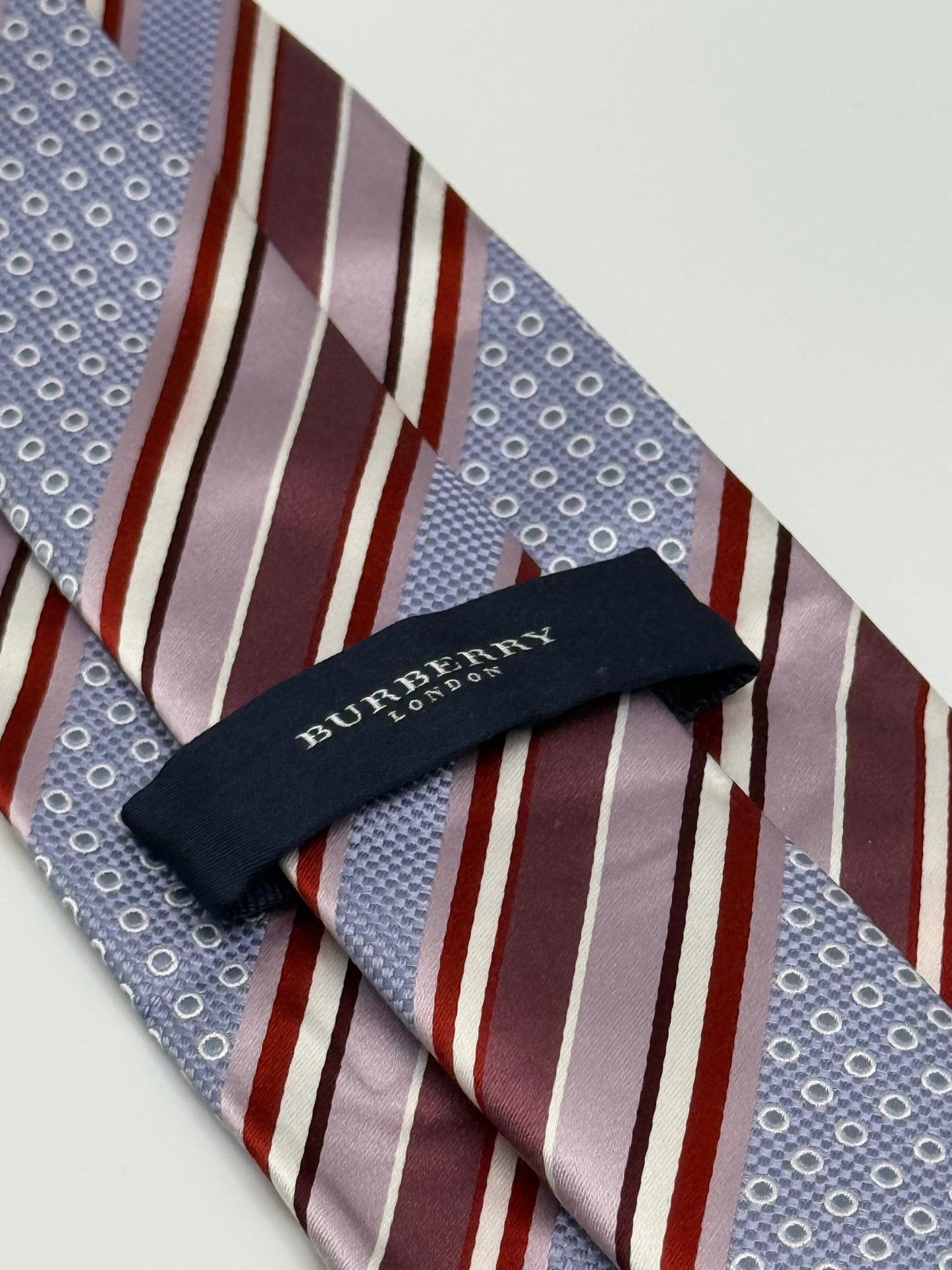 Blue jacquard silk tie