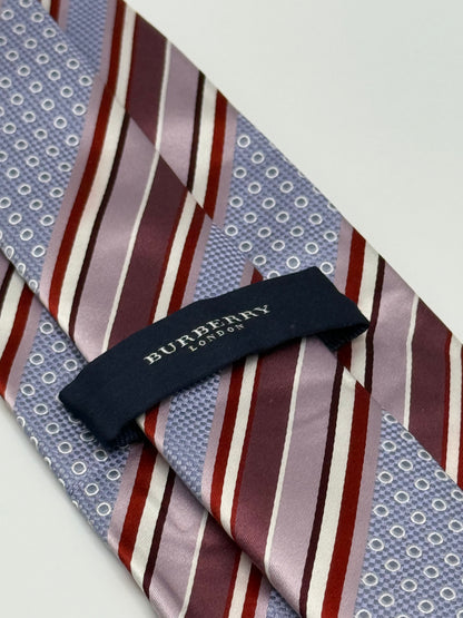 Blue jacquard silk tie