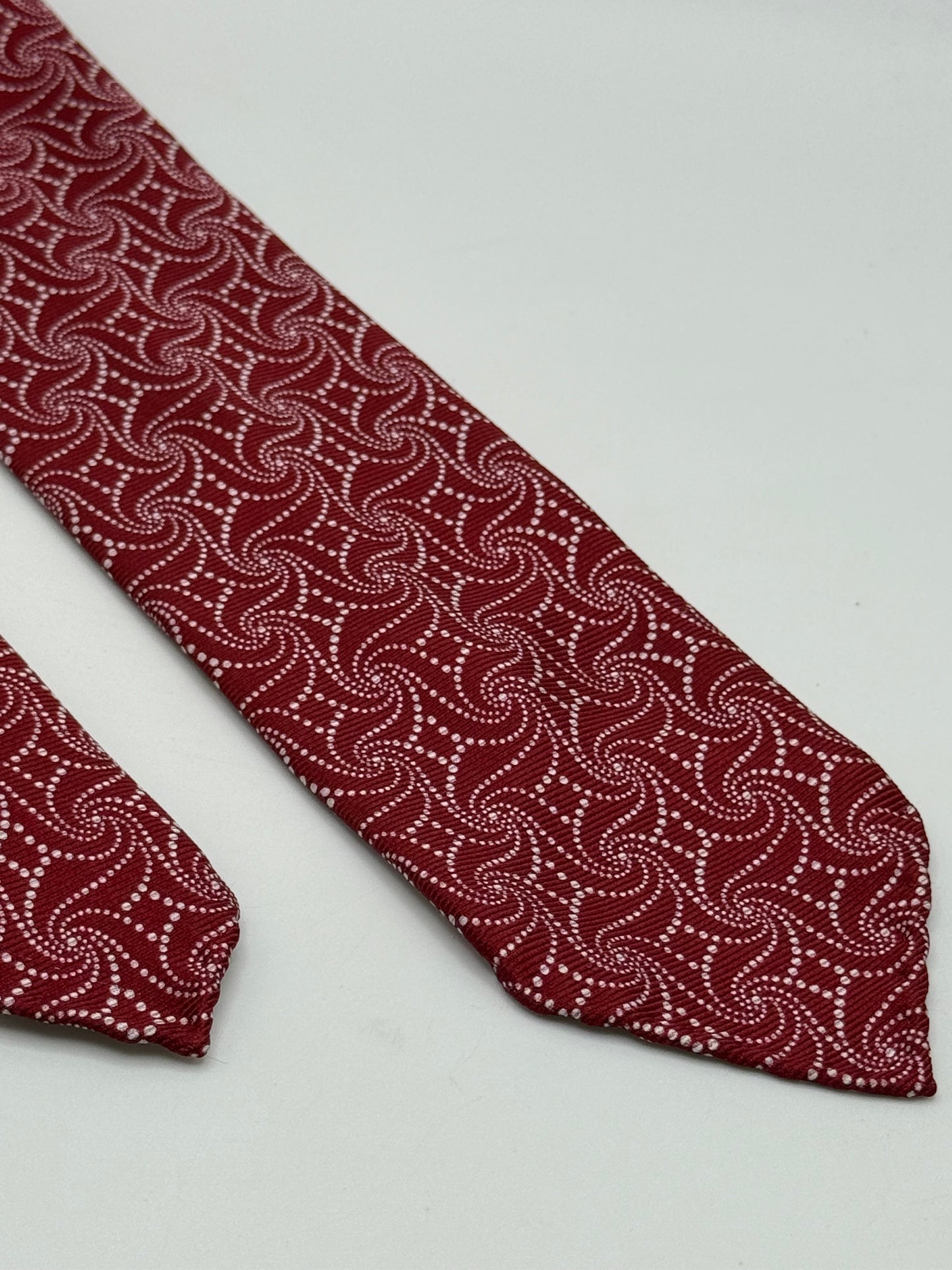 Red 7-Fold silk tie