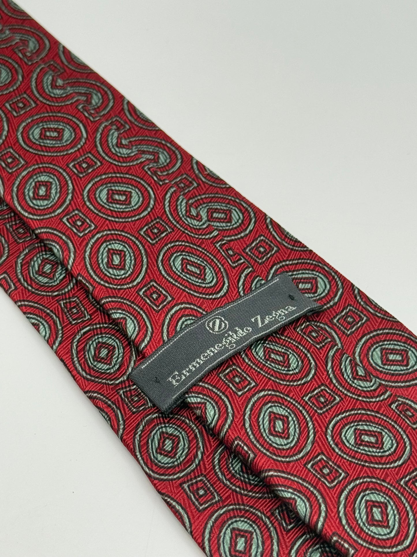 Burgundy satin silk tie