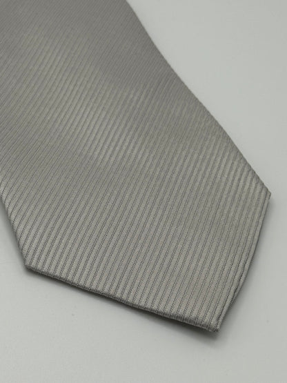 Grey jacquard silk tie