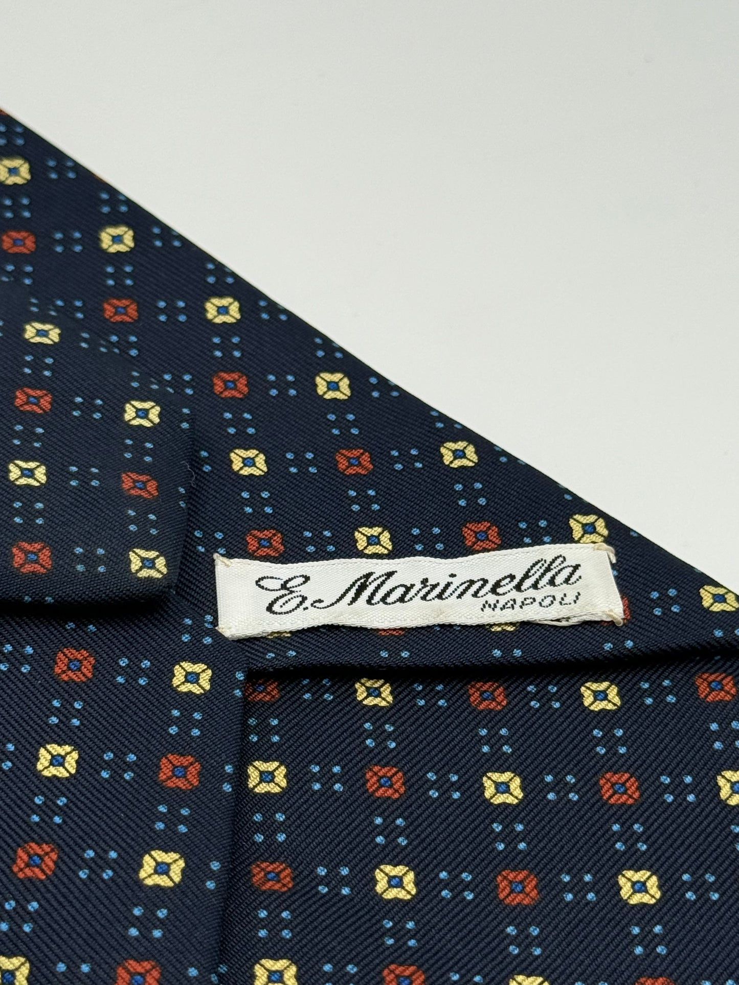Dark blue twill silk tie